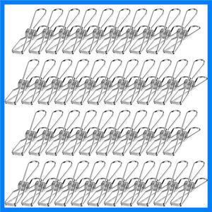 6cm 10/20/40/100Pcs Clothespin 스테인레스 스틸 클립 옷 핀 못 홀더 클램프 씰링 도구 옷걸이 홈 스토리