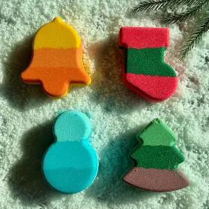 [아임밤] 크리스마스 버블바 4종 거품 입욕제 배쓰밤 따뜻한밤