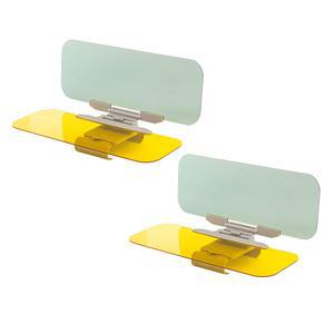 ZONETECH 낮과 밤 눈부심 방지 야간 프리미엄 가리개 자동차 바이저 햇빛 품질 범용 앞유리 운전 및 - 액세서리 (2팩)