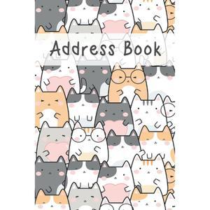 [미국배송] 주소록: 생일 소셜 미디어 전화 이메일이 포함된 알파벳 주소록. 귀여운 케이트 테마