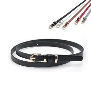 여성용 골드버클 심플 슬림 벨트 1cm폭 원피스 스커트