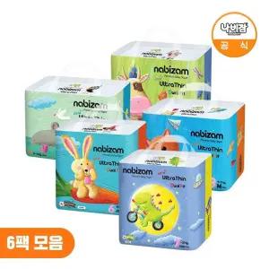 나비잠 기저귀 울트라씬듀얼핏 썸머팬티 6팩