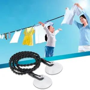 흡착 고정식 휴대용 빨래줄 로프 야외 캠핑 세탁줄 (WFK9EVH)