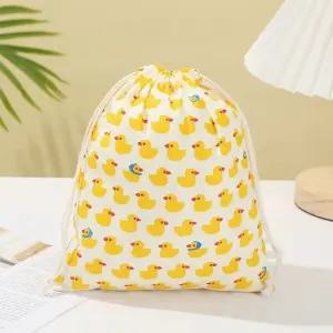 25x30cm 노랑오리 복조리파우치 대형 다용도주머니 무 (WFK92RV)