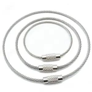 고품질 다용도 스텐 와이어 키링 열쇠고리 걸이 고정 키체인 (WFK9FOA)