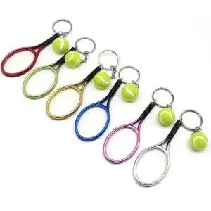 고품질 테니스 열쇠고리 키체인 키링 라켓 공 액세서리 (WFK9FI7)