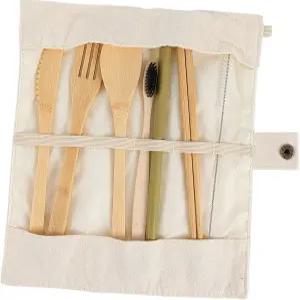 베베모코 대나무 식기 재사용가능 케이스 빨대 브러쉬 접이식 그릇 야외 활동용