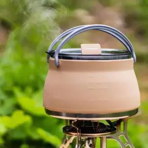 [하프클럽/]실리콘 주전자 폴딩 휴대용 캠핑 낚시 야영