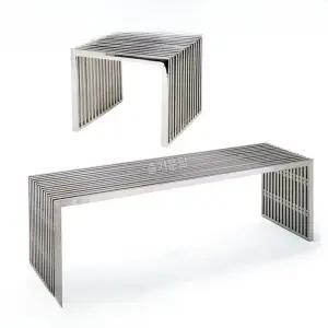 스테인리스 벤치 야외 카페 정류소 정원 좌석 정류장 공원