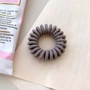 [골드스마일]꼬임방지 파스텔 전화선 스프링 헤어끈 다크그레이