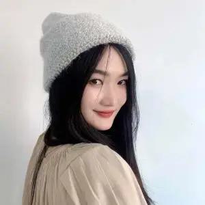 니트 블루밍 비니 그레이 패션 여성 모자