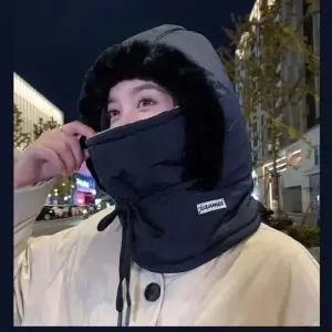 탈부착 마스크 일체형 겨울 넥워머 모자