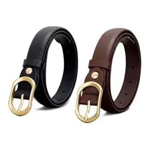 세미정장 라운드장식 골드컬러 무지 베이직 허리 벨트