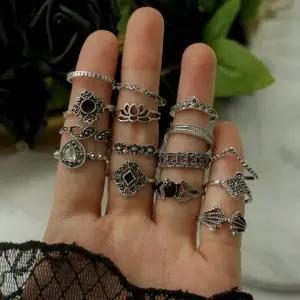 앤티크 실버 링세트 반지 15pcs 패션악세서리 선물 (WFKBOMN)