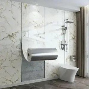 시트지 40cm 접착 대리석 모조 세라믹 타일 PVC 벽지 욕실 방수 벽 스티커 침실 1롤