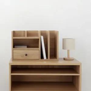 [하프클럽/]책상 정리함 원목 데스크 책장 미니 수납장