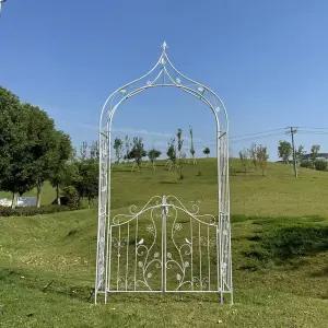 둥근 아치 대문 넝쿨 지지대 휀스 나무 우드 마당