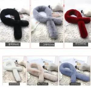 (색상-사이즈 네이비-FREE)901 쁘띠 퍼 목도리 겨울 머플러