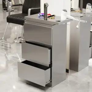 미용실 헤어샵 캐비닛 트레이 선반 철제 수납장 틈새 수납 정리함 미용카트