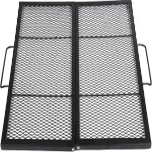 라인라이프 스퀘어 파이어 피트 쿠킹 그릴 격자 접이식 야외 캠프파이어 바비큐 랙 손잡이 휴대용 외부