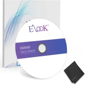 Elook CD 플레이어 클리너 CD용 렌즈 클리닝 디스크 /VCD /DVD 마이크로파이버 천 포함.