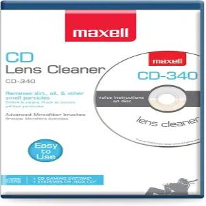 Maxell u2013 Pro 190048 CD-340 렌즈 클리너 - 안전하고 효과적인 CD 플레이어 및 게임 스테이션 컴팩트