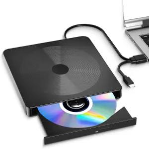 USB 3.0 Type-C가 장착된 노트북용 외장 CD /DVD 드라이브 DVD 버너 디스크 리더 PC와 호환되는 경량