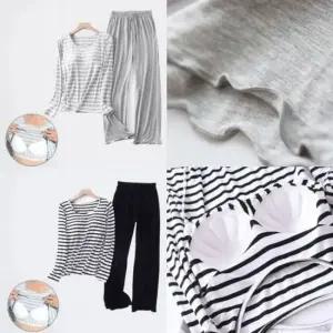 이지라인홈긴팔 가을 여성 파자마세트 주니어 홈 투피스 언더