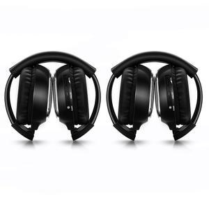 [미국배송] JYSIPTKIRD 유니버설 2채널 IR 폴더블 헤드폰 자동차 엔터테인먼트 시스템용 무선 DVD 비디오용 적외선 헤드셋(2팩)