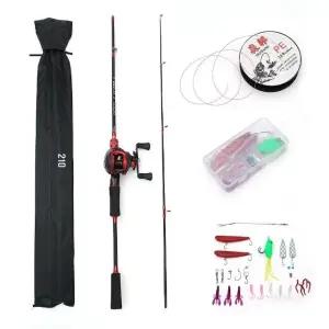 고품질 고피싱 베이트 릴+루어+낚싯대세트 오색합사라인 1.6m (WFKDW1N)
