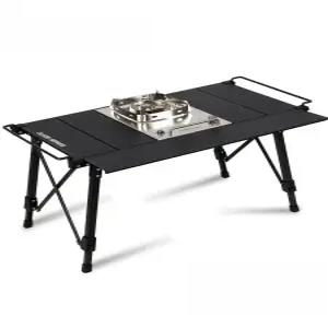 캠핑테이블 올인원 버너포함 티트레이 접이식 높이조절