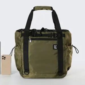 캐주얼 빅 토트백 데일리 스트링 수납 가방 카키 (WFKDXX3)