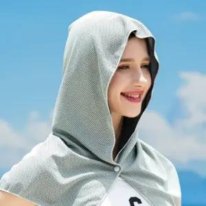 후드형 쿨 타월 스포츠 레져 조깅 등산 다이빙 건설작업 자외선차단 냉감 메쉬구조 수건