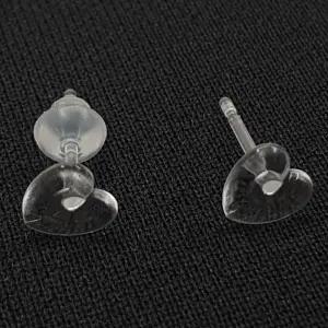 하트 실리콘 피어싱 귀걸이 무색 10개입 세트