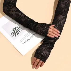 꽃잎 여성팔토시 사무용 면 작업 운전 레이스 팔토시