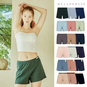 [물랑루즈]홈웨어 여성 트렁크팬티 3종세트 여자 반바지 순면/모달/인견