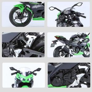 1/12 KAWASAKI Ninja 400 장난감 오토바이 미니어처 다이캐스트 금속 모델  스포츠 사운드 및 전구 컬렉션