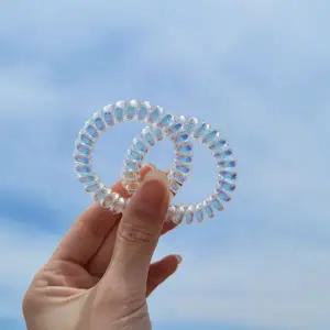 오로라 전화선 스프링 머리끈