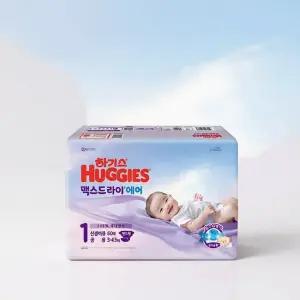 하기스 맥스드라이 에어 공용 신생아용 밴드 60매 1개 밴드형기저귀 기저귀