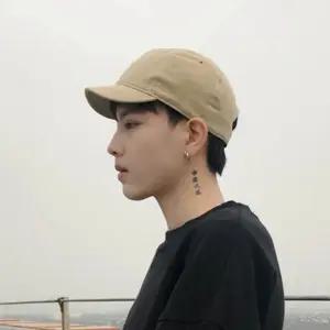 남성 여성 귀여원 모자 깔끔 무지 짧은 챙 숏캡