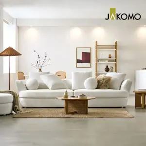 [무이자60][자코모] 파우더 4인 얀위브 패브릭 소파+스툴