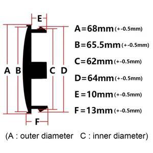 자동차 휠 센터 허브 캡 커버 키트 내구성 있는 블랙 플라스틱 스타일링 부품 악세서리 68mm 4 개/세트