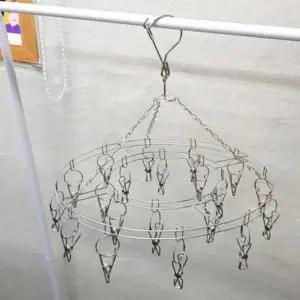 원형 스텐 15P 모빌형 빨래집게 걸이형 빨래건조대 (WFHCJNX)