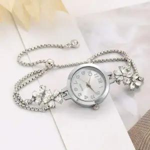 여성 손목시계 실버 둥근 시크 시계 패션시계