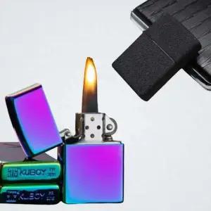 라이터오일 심플 메탈 크롬 지포 라이터 터보