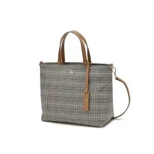 헤지스맨 룰429 헤지스 액세서리 25FW 선물추천SAVER 브라운 체크 퍼피 로고 토트 겸 숄더백 M HIBA5FE77W2