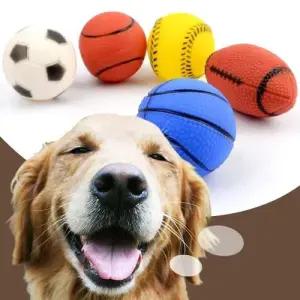 강아지 애완용 장난감 볼 5종 치발기 찰칵 소리나는 공 WFLOPLW