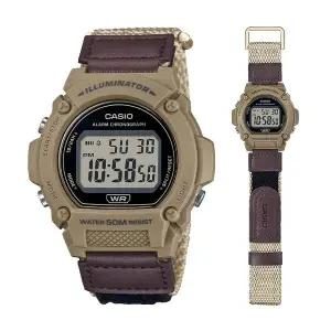 [신세계라이브쇼핑]카시오 W-219HB-5A 아웃도어 남성 나토 밴드 디지털 손목 시계