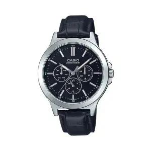 [신세계라이브쇼핑]카시오 MTP-V300L-1A 라운드 남성 가죽 아날로그 시계