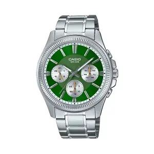 [신세계라이브쇼핑]카시오 MTP-1375D-3A 클래식 라운드 남성 메탈 아날로그 시계